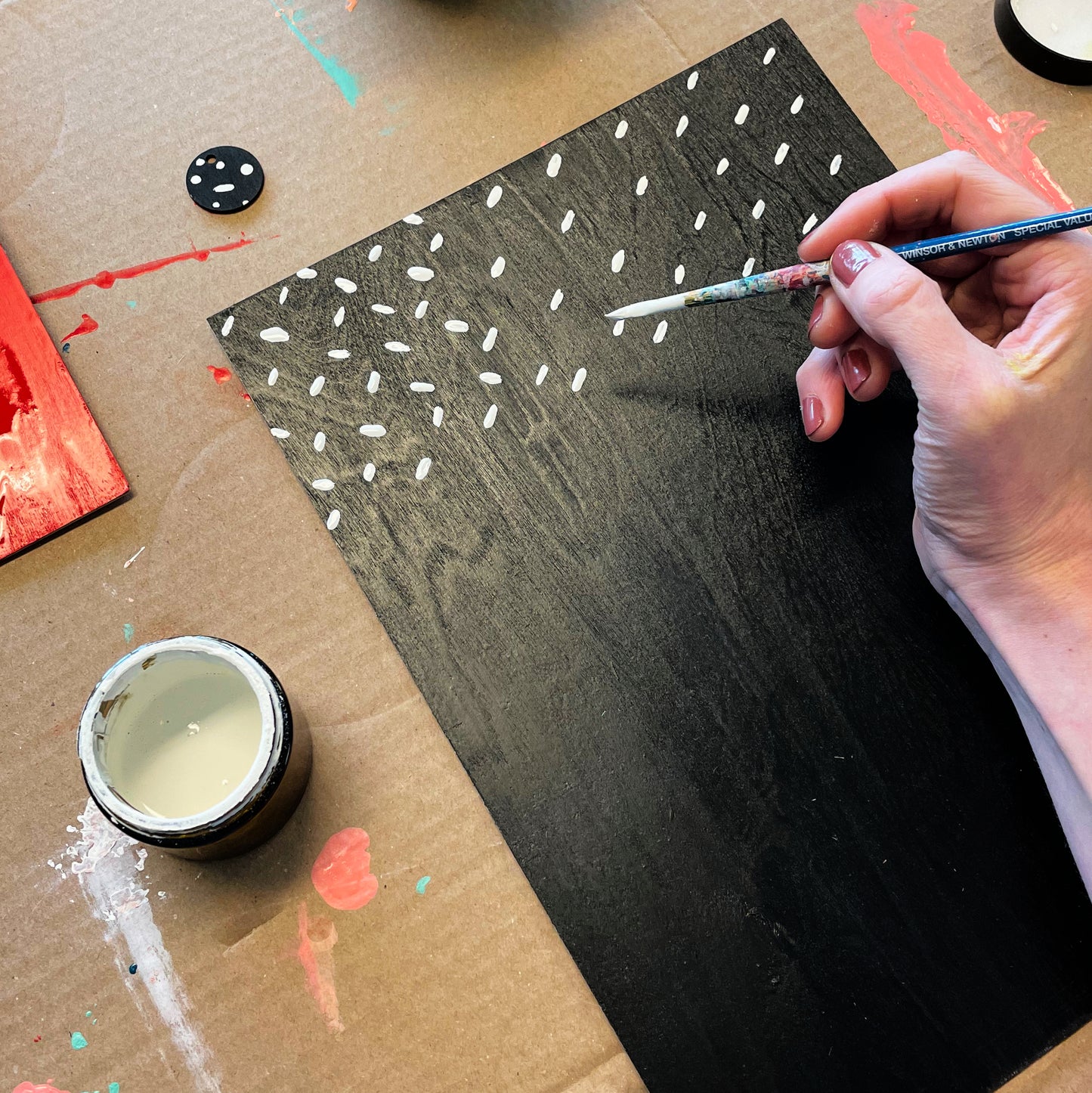 Oorbel Stippelfeest - Roze