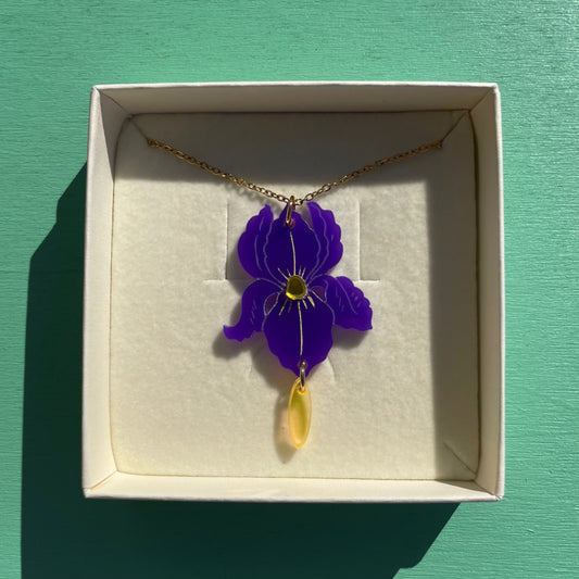 Iris ketting - paars