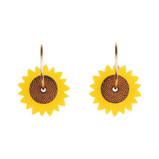 Zonnebloem oorbellen - Nieuw!