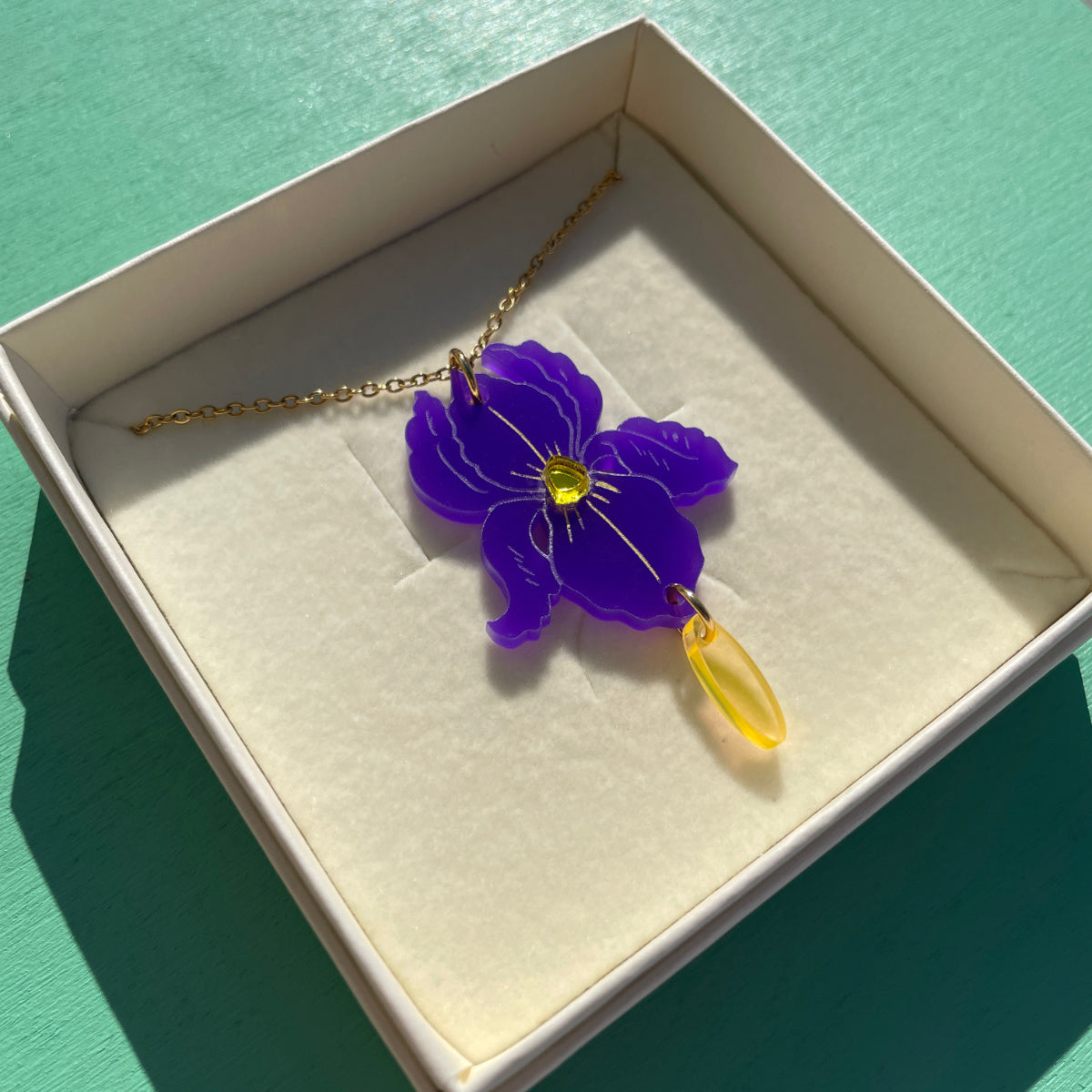 Iris ketting - paars